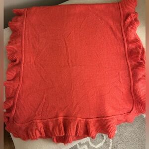Ruffled Coral Soft Scarf